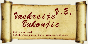 Vaskrsije Bukonjić vizit kartica